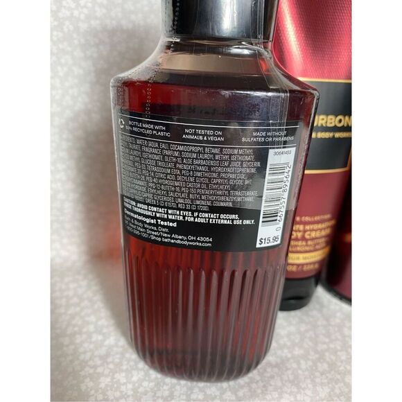 Bath and Body Works Men’s BOURBON 3 Piece Set - Picture 2 of 5